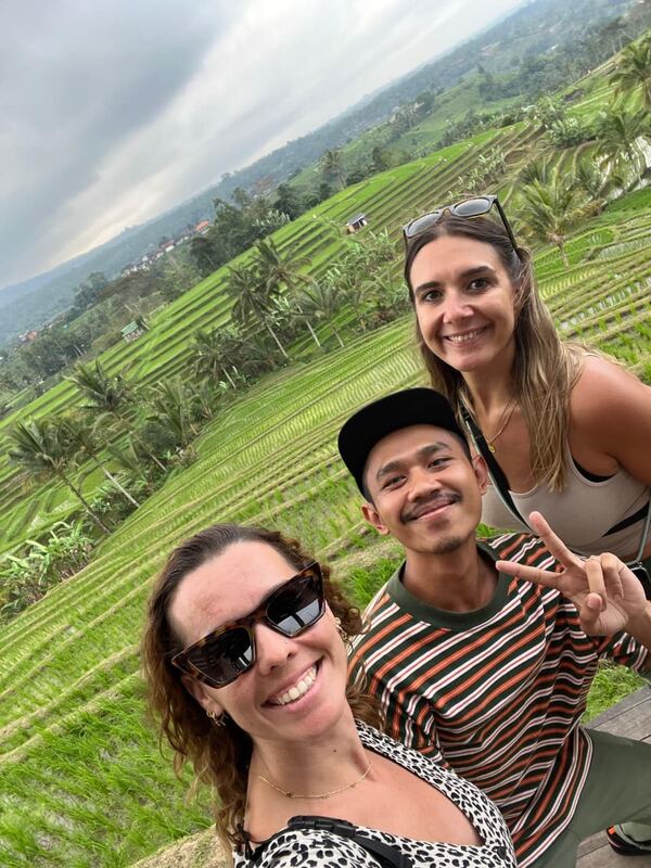 rice terrace, with Batuh's guests